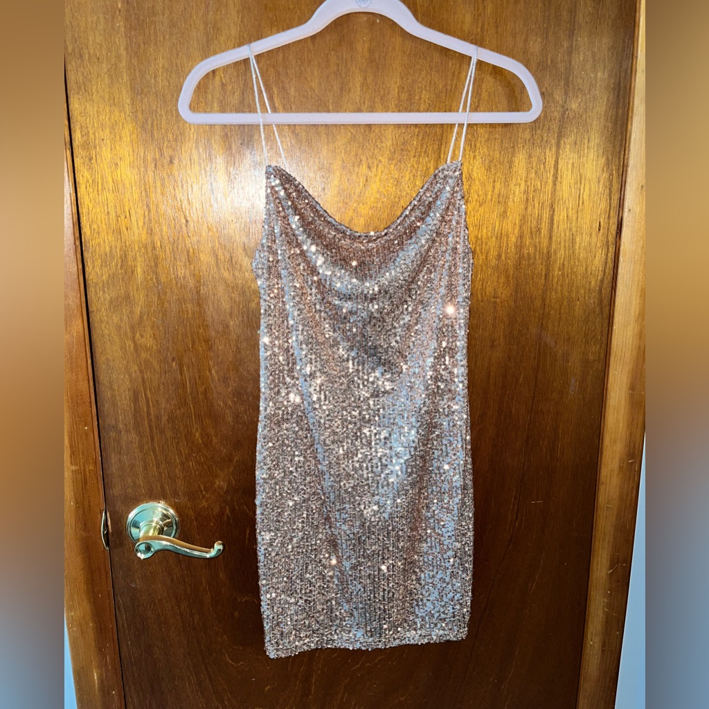 Womens Topshop Baby Pink Sequin Dress, New Without Tags